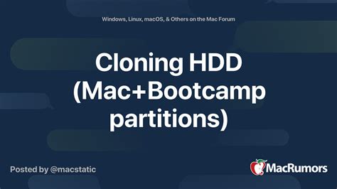 can i clone a boot camp partition|macrumors bootcamp clone hdd.